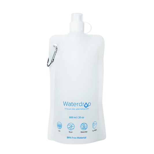 Waterdrop Portable Water Filter Straw with Collapsible Water Pouch and Gravity Water Bag