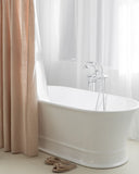 Waterproof linen shower curtain panel (1 pcs) in Natural