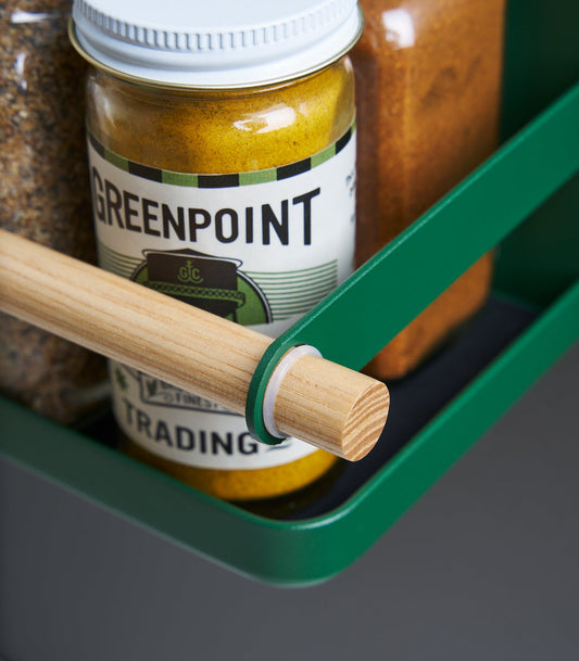 Magnetic Storage Caddy - Steel + Wood