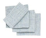 Blue Linen Striped Napkins