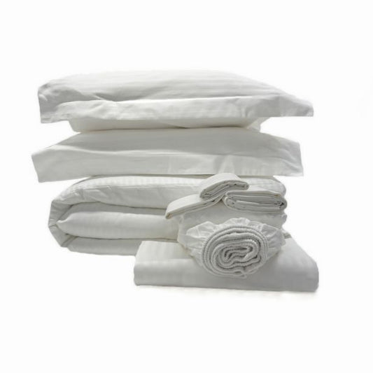 300TC Cotton Sateen Cotton Stripe All-In Bedding Bundle