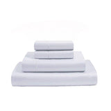 400TC Luxurious Single Embroidery Cotton Sateen Solid Bedding Bundle