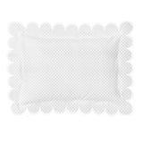 Allena 400TC Cotton Scallop Embroidery Sateen Microcheck Pillow Sham