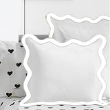 400TC Applique Scalloped Embroidery Cotton Euro Sham