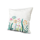 Blossom Greenery Embroidery Pillow Cover (Set of 1)