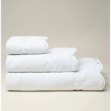 Chain Embroidered Cotton Bath Towels (Set of 2)