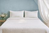 Classic Border Diamond Knitted Cotton Coverlet