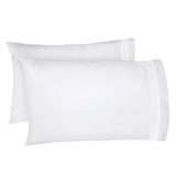 Smart Border 400TC Cotton Embroidery Sateen Solid Pillowcases (Set Of 2)
