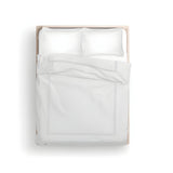 400TC Cotton Luxurious Triple Embroidery Sateen Solid Duvet Cover Set