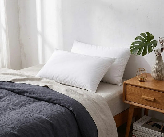 Cotton Linen Pillowcase Set of 2– 50% Cotton 50% Linen