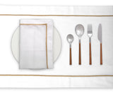Beige Embroidery Napkins - Line Design