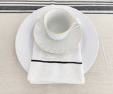Black Embroidery Napkins - Line Design