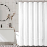 Double Embroidery Shower Cotton Curtain