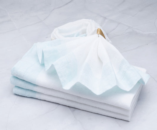 Light Blue Linen Napkins