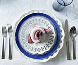 White Napkins Linen - Red Border
