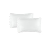 Imaginary Scallop 400TC Cotton Embroidery Sateen Solid Pillowcases (Set Of 2)