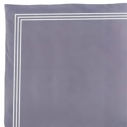 200TC Yarn Dyed Chambray Indigo Blue Triple Embroidery Duvet Cover Set