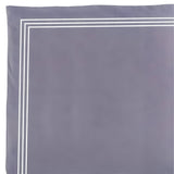 200TC Yarn Dyed Chambray Indigo Blue Triple Embroidery Duvet Cover Set