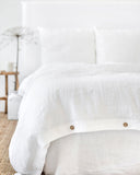 White linen duvet cover