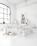 White linen duvet cover set (3 pcs)