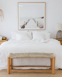 White linen duvet cover set (3 pcs)