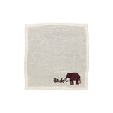 Linen Elephant Embroidered Napkins (Set Of 4)