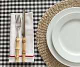 Red Embroidery Napkins- Line Design