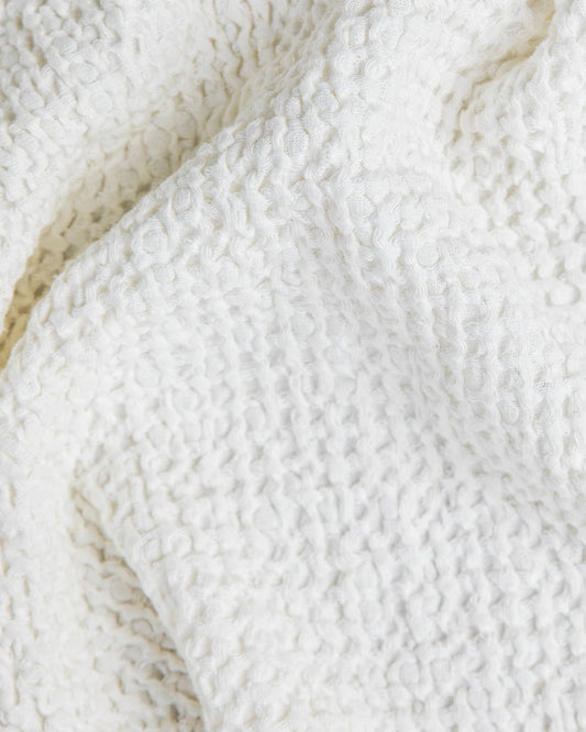 Waffle Kitchen Towel in White