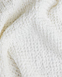 Hooded waffle baby towel in White