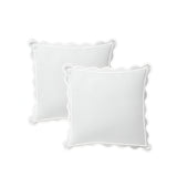 400TC Luxurious Scallop Embroidery & Border Cotton Euro Sham