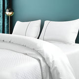 400TC Microcheck Duvet Cover Set
