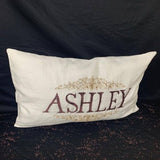 Personalized Name Wine Gold Throw Pillow Cover (Set of 1)