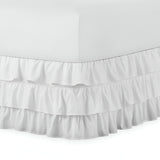 400TC Sateen Solid Cotton Ruffle Bed Skirt