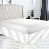 300TC Sateen Stripe Cotton Tailored Bed Skirt