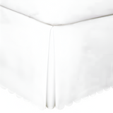 Allena 400TC Sateen Solid Cotton Scallop Embroidery Tailored Bed Skirt