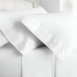 400TC Embroidery Cotton Sateen Solid Sheet Set
