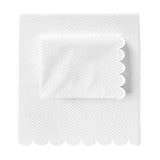 Allena 400TC Cotton Scallop Embroidery Sateen Microcheck Sheet Set