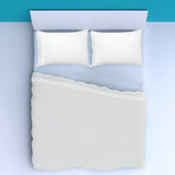 400TC Wavy Embroidery & Border Cotton Sateen Solid Sheet Set