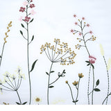 Floral Botanical Embroidered Cotton Sateen Duvet Cover Set