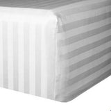 300TC Sateen Stripe Cotton Fitted Sheet