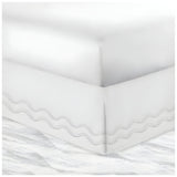 400TC Cotton Double Wavy Embroidered Tailored Bed Skirt