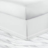 400TC Sateen Solid Cotton Double Embroidered Tailored Bed Skirt