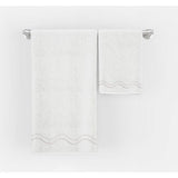 Double Wavy Embroidered Cotton Bath Towels (Set of 2)