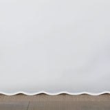 400TC Sateen Solid Cotton Luxurious Scallop Embroidery Tailored Bed Skirt