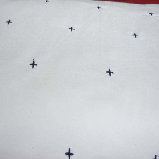 Plus-Stitch Cotton Bed Coverlet