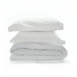 400TC Sateen Solid Cotton Round Duvet Cover Set