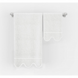 Scalloped & Border Embroidered Bath Towels (Set of 2)