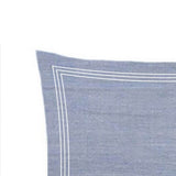 200TC Yarn Dyed Chambray Indigo Blue Triple Embroidery Euro Sham