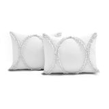 400TC Cotton Sateen Solid Textured Ruffle Bedspread Set