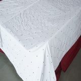 Plus-Stitch Cotton Bed Coverlet